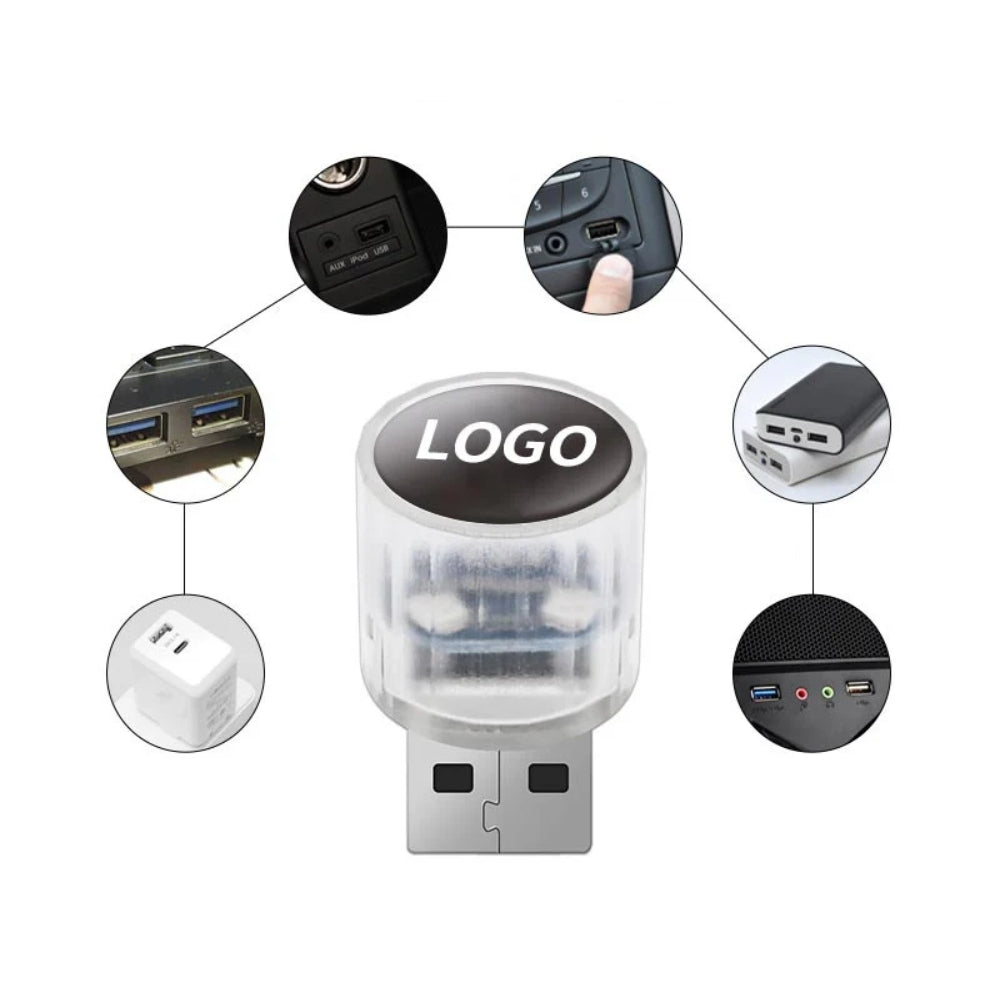 Διακοσμητικό μίνι φως LED με θύρα USB για το εσωτερικό του αυτοκινήτου